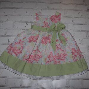 🌸💚 Sleeveless Floral Dress – Size 3T · Garden Party Edition · Pastel Bloom